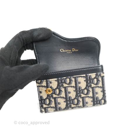 dior saddle flap cardholder|dior 5 gusset card holder.